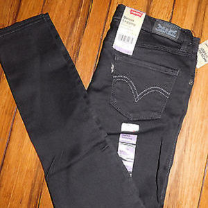 Girls size 4 Black Levi Leggin Jean Stretch Adjust